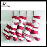 Personalized Quilted Striped Christmas Stocking thumbnail-2