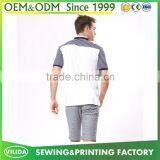 Wholesale OEM Men's Casual Short Sleeve Polo Shirt High Quality Stitching Stripe Sleeves Polo Shirt thumbnail-3