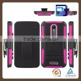 2015 New Modle Heavy Duty Shockproof Armor Case 3 in 1 Combo Belt Case For Motorola X3 Factory Price thumbnail-1