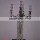 Crystal Candelabra,flower Stand Tall Wedding Centerpieces, Tall Crystal Wedding Candelabra Centerpieces Table thumbnail-5