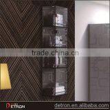 Curved Glass Adhesive Brass Single Grass Shelf thumbnail-1