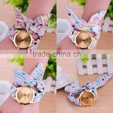 In Stock Geneva Perempuan Dots Kain Syal Band Circum Analog Pergelangan Kuarsa Menonton thumbnail-6