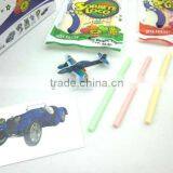 Straw Candy Toy / CC Stick Candy With Water Tattoo and Plastic Puzzle thumbnail-3