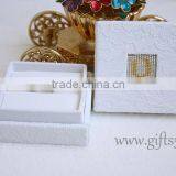 Custom Jewellery Box for Wedding Ring With Beaded Name Plate of O