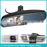 Hot Selling 4.3 Inch Car Rearview Mirror Monitor With Auto Dimming/ Compass /temperature/ Parking Sensor thumbnail-1