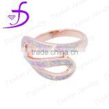 2016 Silver Jewelry Pink Opal Rings Wholesale thumbnail-1