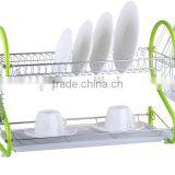 2 Tier Chrome Plated Dish Rack Wite Tray
