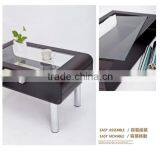 Modern Glass Table, Glass Tea Table, Wooden And Glass Coffee Table thumbnail-2