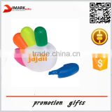 custom logo hand shaped table pen with multicolor highlighter