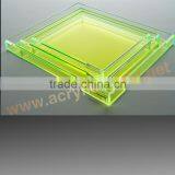 Round Acrylic Drink Service Tray/ Acrylic Dust Cover/ Acrylic Serving Tray thumbnail-2