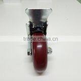 JY-503|5 Inch Industrial Caster|Medium Duty PU Rubber Caster Wheel With Brake|PU Rubber Caster Wheel thumbnail-6