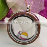 Chocolate Enamel Lockets Floating Charm thumbnail-1