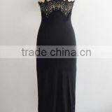 Black Patchwork Condole Belt Bandeau Slits Dress Summer Dresses for Women thumbnail-1