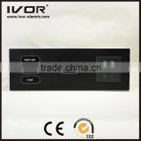 2016 Design IVOR Glass Panel Push Botton Light Luxcry Switch Popular Style Switch 96 * 96 MM UK Light Switch