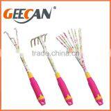 4pcs Kids Garden Tools Set Floral Printing Shovel,rake,fork With Plastic Handle thumbnail-4