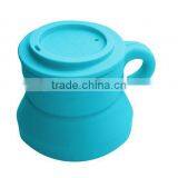 Silicone Travel Collapsible Camping Cup With Lid thumbnail-4