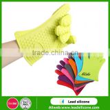 Kitchen mitts cooking silicone glove , silicone oven heat resistant gloves