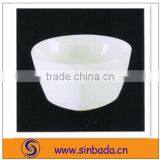 WHITE CERAMIC BOWL, PLAIN PORCELAIN SERVING BOWL thumbnail-1