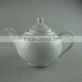 Stocked White Round Ceramic Tea Pot, Coffee Pot thumbnail-1