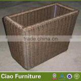 Stackable Bali Garden Pot Rattan Plastic Rustic Garden Rattan Pot thumbnail-1