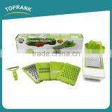 Toprank Professional 5-in-1 Vegetable Peeler Slicer And Grater 5 Interchangeable Blades Mandolin Vegetable Slicer thumbnail-1