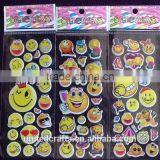 EMOJI SMILEY FACE Childrens Puffy PVC Stickers 12 Packs 3 Different 4 Of Each thumbnail-2