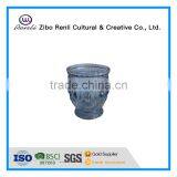 Elegant Blue Crystal Vintage Wine Glass Candle Holder Goblets thumbnail-1