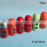 2016 Hot Selling Bullet Style Mini Colored Sleeves Cylinder Glass Spice Jars thumbnail-1