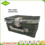 Cheap Eco-friendly Empty Willow Wicker Picnic Baskets for Sale thumbnail-2