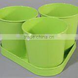 Set of 3 Flower Pot Herb Pot Flower Bucket Mini Garden Pot thumbnail-1