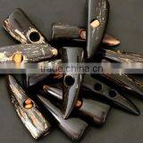 Horn Button for Coats, Water Buffalo Horn Toggles,horn Button for Suit thumbnail-4