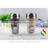 16 oz Color Changing Double Wall Stainless Steel Travel Mug thumbnail-5