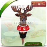 WS13-3 Red Poly Deer Wine Stopper thumbnail-1