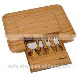 Bamboo Cheese Board With Knife thumbnail-1