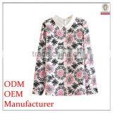 Digital Print Foldable Sleeve Women Top Blouse Design thumbnail-1