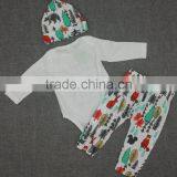 Wholesale Gifts Infants Toddlers Bodysuit and Pants Baby 3 Pcs Set thumbnail-5