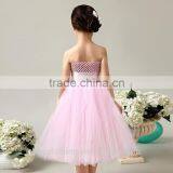 Girls Princess Wrapped Chest Lovely Summer Dress Girls Party Fashion Cute Pink Dress Kid Clothes thumbnail-3