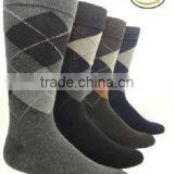 2015 Custom Design Knee High Crew Man Argyle Cotton Socks High Quality thumbnail-2