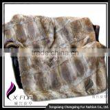 CX-D-08D Throw Single Side Fur Blanket Thick Real Rabbit Fur Blanket thumbnail-4