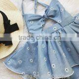 New Arrival Baby Boutique Clothing off Shoulder White Flower Skirt Designer One Piece Party Dress thumbnail-2