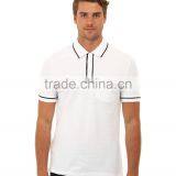 Fashion Shorts Mens Cut Sew Polo Shirts Plain White thumbnail-1