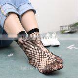 WS-26 Fishnet Short Socks Women Summer Invisible Black Nylon Mesh Socks Female Solid Color Transparent Woman Socks thumbnail-4