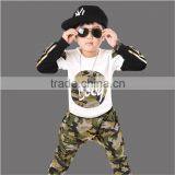 100% Cotton Handsome Military Uniform Baby Winter Clothes and Printing Baby Words Children Hoodies Sets thumbnail-4