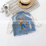 S17630A 2017 Spring Autumn Children Cartoon Coat Kids Denim Jacket thumbnail-5