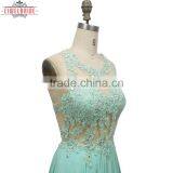 Custom Floor Length Long A Line Chiffon Evening Dress thumbnail-4