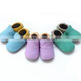 Pink Leaves Rubber Sole Baby Shoes Genuine Leather High Quality Kids Shoes thumbnail-5