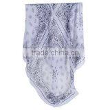 Voile Scarves & Wraps Square Black White Scarf Wholesale thumbnail-1