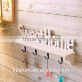 Sweet Home White Hanging Shelf Wooden Clothes Tree thumbnail-2