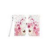 Female Flower PU Leather Cell Phone Wallet Cases With Strap For Apple IPhone 4 4S thumbnail-1