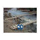 Hot Dip Galvanized Wire 2x1x1m PVC Coated Gabion Boxes Preventing Of Rock Breaking